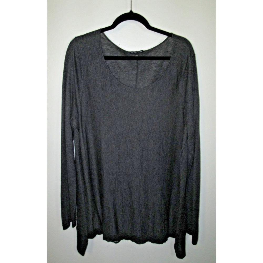 Eileen FisherSweater Tunic Size‎ X-Large Gray Wool Alpaca Blend Lightweight